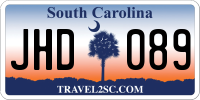 SC license plate JHD089
