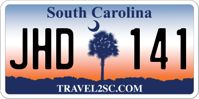 SC license plate JHD141