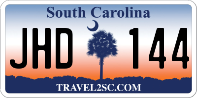 SC license plate JHD144