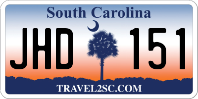 SC license plate JHD151