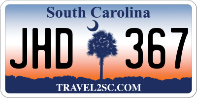 SC license plate JHD367