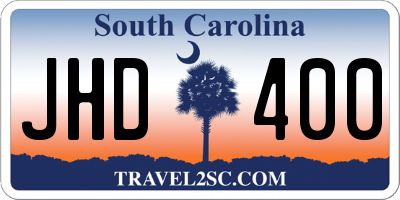 SC license plate JHD400