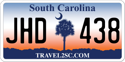 SC license plate JHD438