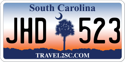 SC license plate JHD523