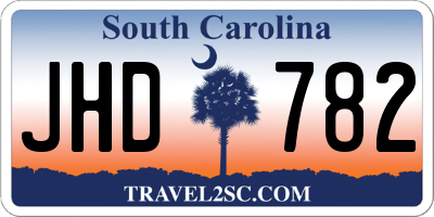 SC license plate JHD782