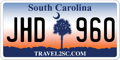 SC license plate JHD960