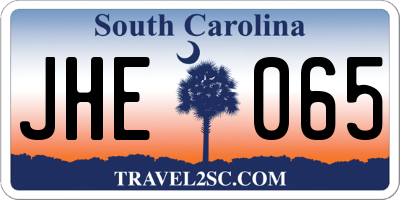 SC license plate JHE065