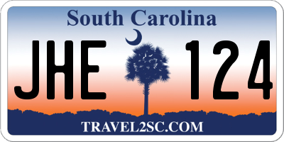 SC license plate JHE124