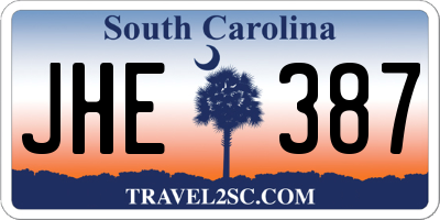 SC license plate JHE387