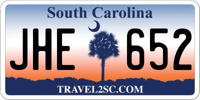 SC license plate JHE652