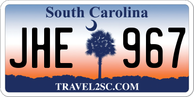 SC license plate JHE967