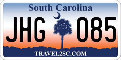 SC license plate JHG085