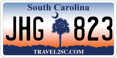 SC license plate JHG823