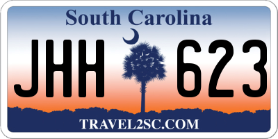 SC license plate JHH623