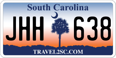 SC license plate JHH638