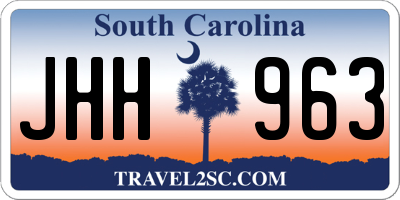 SC license plate JHH963