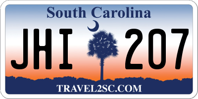 SC license plate JHI207