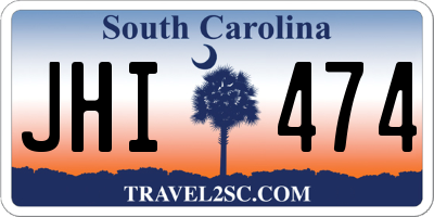 SC license plate JHI474