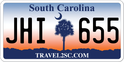 SC license plate JHI655