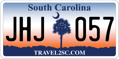 SC license plate JHJ057