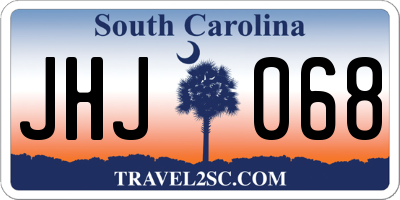 SC license plate JHJ068