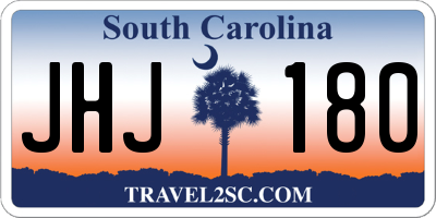 SC license plate JHJ180