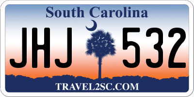 SC license plate JHJ532