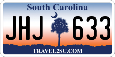 SC license plate JHJ633