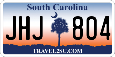 SC license plate JHJ804