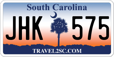 SC license plate JHK575