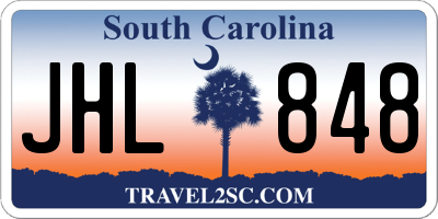 SC license plate JHL848