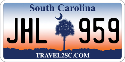SC license plate JHL959