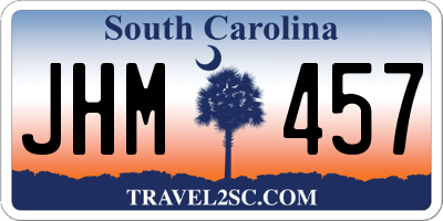 SC license plate JHM457