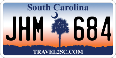 SC license plate JHM684