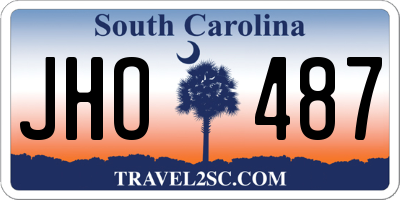 SC license plate JHO487
