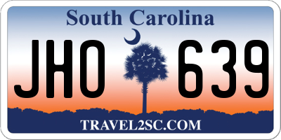 SC license plate JHO639