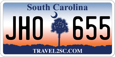 SC license plate JHO655