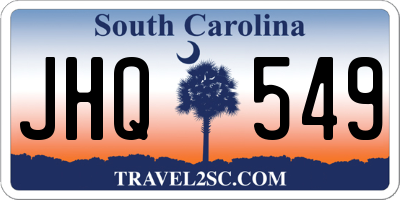SC license plate JHQ549