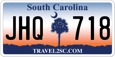 SC license plate JHQ718