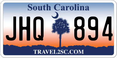 SC license plate JHQ894
