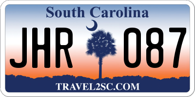 SC license plate JHR087