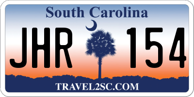 SC license plate JHR154