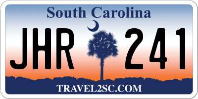SC license plate JHR241