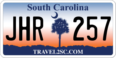 SC license plate JHR257