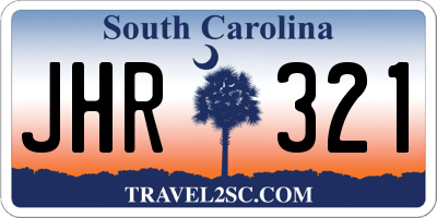 SC license plate JHR321