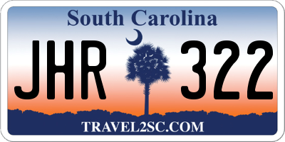 SC license plate JHR322