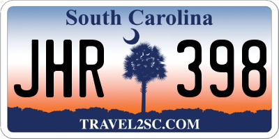 SC license plate JHR398