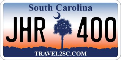SC license plate JHR400