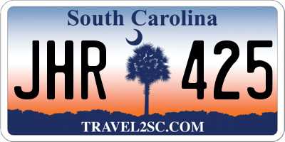 SC license plate JHR425