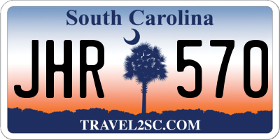 SC license plate JHR570